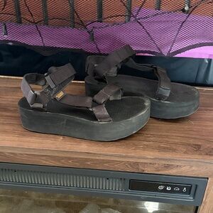 Teva Women's Black Platform Sport Sandals